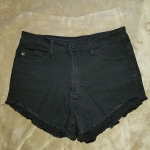 Black jean shorts
